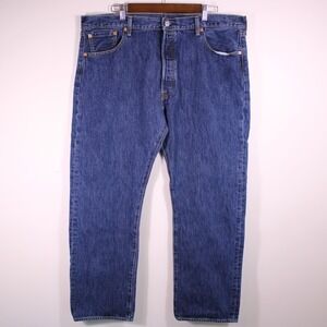 Levis 501 Jeans Mens 40x29 Blue Button Fly 100% Cotton Classic Denim Fit39x29.25